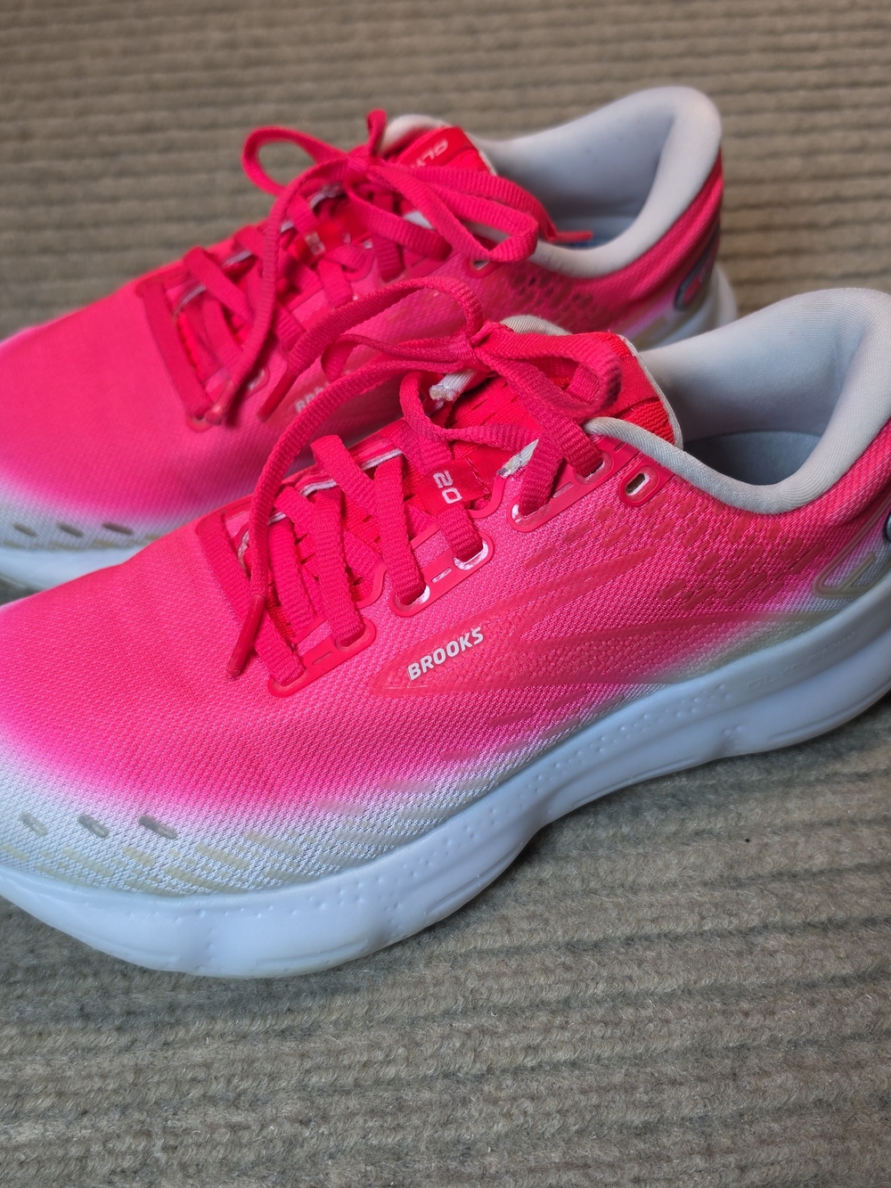 Brooks Glycerin 20 Running Shoes Women's 8.5 Diva Pink White 1203691B672 - Picture 1 of 9